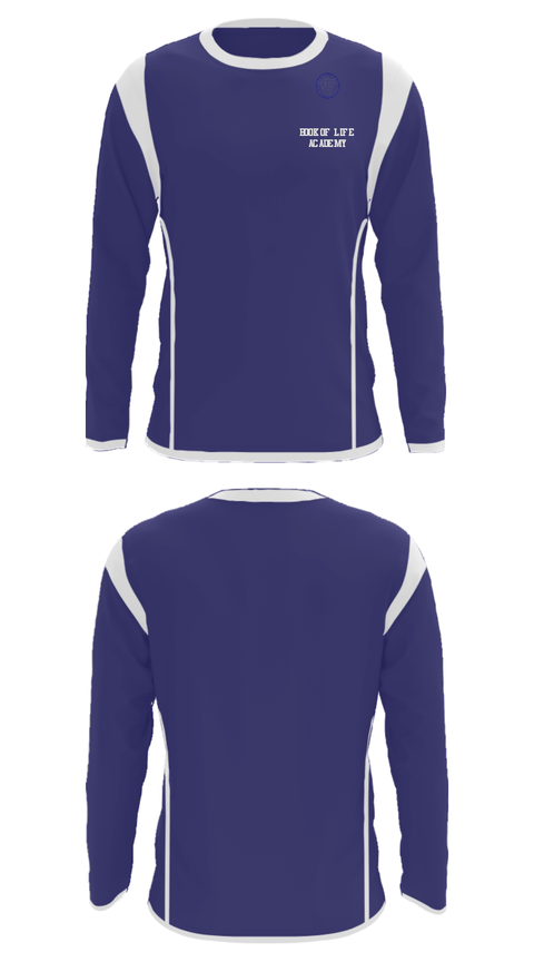 Long Sleeve Performance Shirt, Book Of Life Academy, Spirit Store, Teamtime, Team time, sublimation, custom sports apparel, team uniforms, spirit wear, spiritwear, sports uniforms, custom shirts, team store, custom team store, fundraiser sports, apparel fundraiser