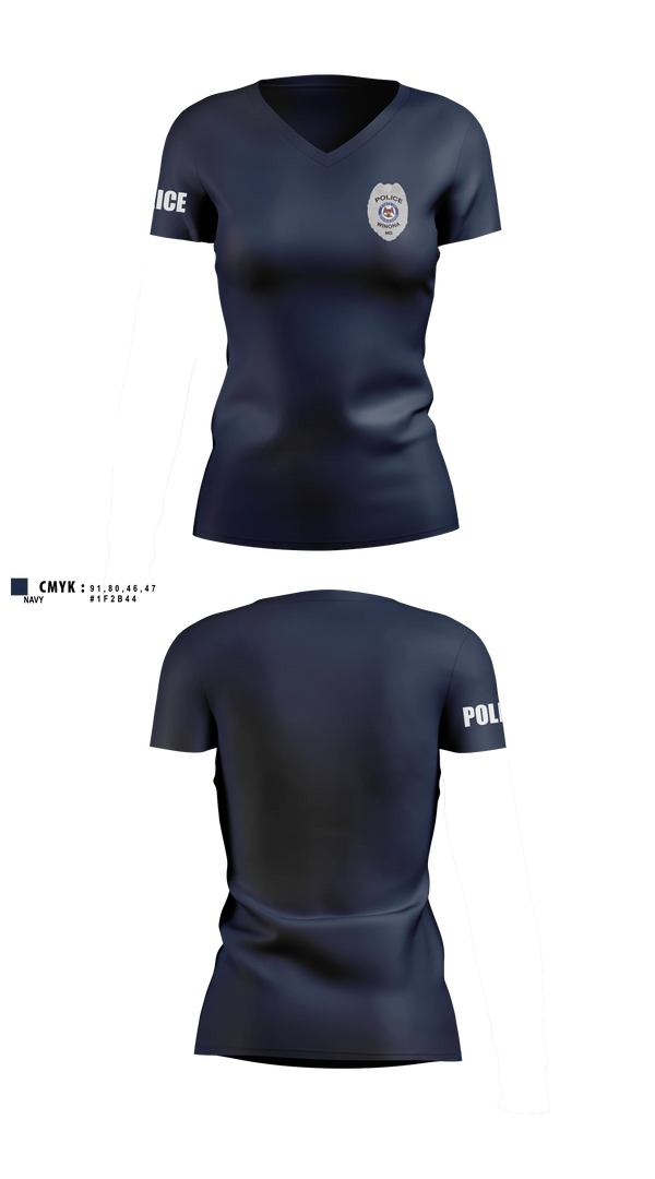 Womens Short Sleeve Vneck Shirt, Winona Police Department, Police, Teamtime, Team time, sublimation, custom sports apparel, team uniforms, spirit wear, spiritwear, sports uniforms, custom shirts, team store, custom team store, fundraiser sports, apparel fundraiser