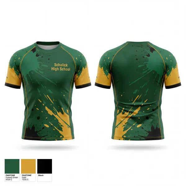 Short Sleeve Rash Guard Shirt, Schalick High School, Wrestling, Teamtime, Team time, sublimation, custom sports apparel, team uniforms, spirit wear, spiritwear, sports uniforms, custom shirts, team store, custom team store, fundraiser sports, apparel fundraiser