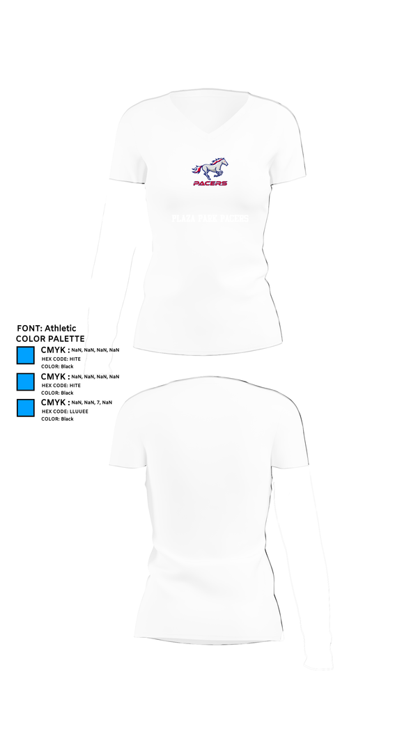 Womens Short Sleeve Vneck Shirt, Plaza Park Pacers, Spirit Store, Teamtime, Team time, sublimation, custom sports apparel, team uniforms, spirit wear, spiritwear, sports uniforms, custom shirts, team store, custom team store, fundraiser sports, apparel fundraiser