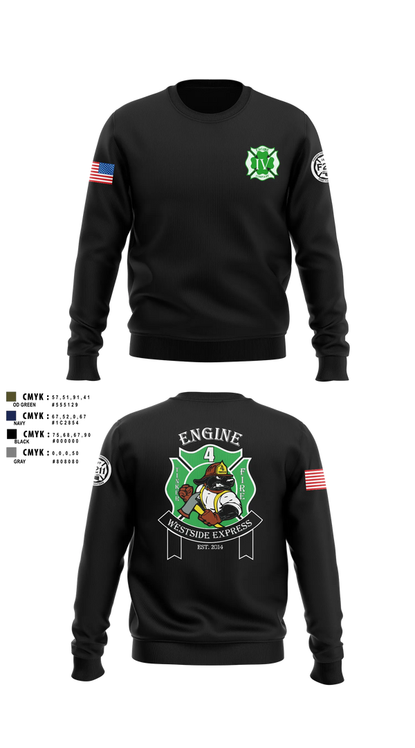 Crew Neck Sweatshirt, 179 HHC Medics, National Guard, Teamtime, Team time, sublimation, custom sports apparel, team uniforms, spirit wear, spiritwear, sports uniforms, custom shirts, team store, custom team store, fundraiser sports, apparel fundraiser