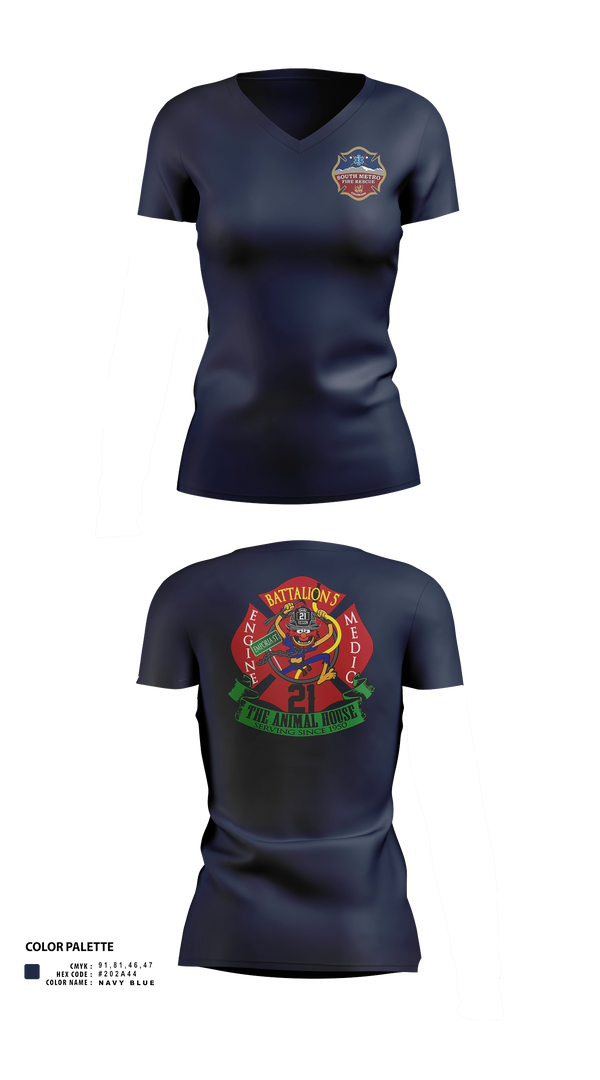 Womens Short Sleeve Vneck Shirt, The animal house, Fire Department, Teamtime, Team time, sublimation, custom sports apparel, team uniforms, spirit wear, spiritwear, sports uniforms, custom shirts, team store, custom team store, fundraiser sports, apparel fundraiser