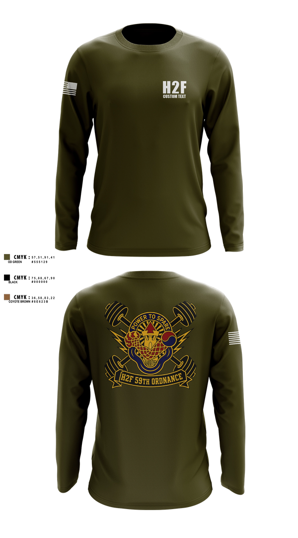 Long Sleeve Performance Shirt, 59th ORD BDE, Army, Teamtime, Team time, sublimation, custom sports apparel, team uniforms, spirit wear, spiritwear, sports uniforms, custom shirts, team store, custom team store, fundraiser sports, apparel fundraiser