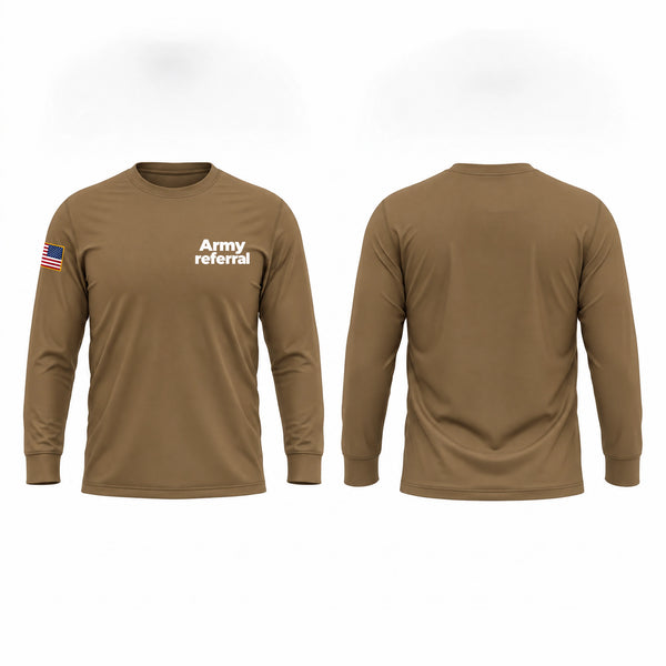 Long Sleeve Performance Shirt, Army referral, Air Force, Teamtime, Team time, sublimation, custom sports apparel, team uniforms, spirit wear, spiritwear, sports uniforms, custom shirts, team store, custom team store, fundraiser sports, apparel fundraiser