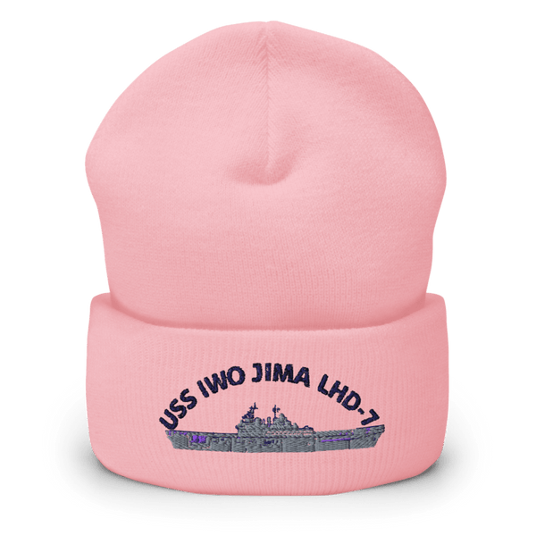 USS IWO JIMA LHD7 FRG Cuffed Beanie | Yupoong 1501KC