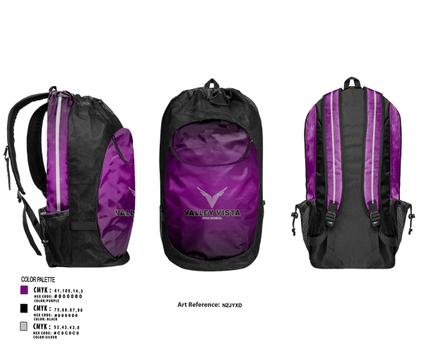 Gear Bag, Valley Vista Girls Soccer, Women's Soccer, Teamtime, Team time, sublimation, custom sports apparel, team uniforms, spirit wear, spiritwear, sports uniforms, custom shirts, team store, custom team store, fundraiser sports, apparel fundraiser