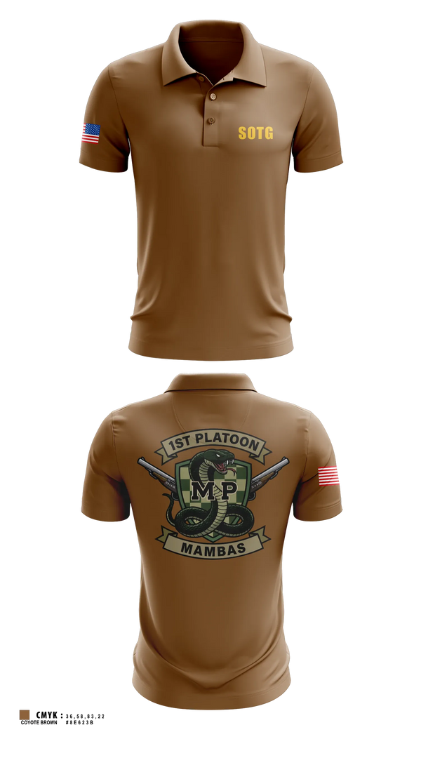 Short Sleeve Performance Polo, 410TH Military Police Mambas, Army, Teamtime, Team time, sublimation, custom sports apparel, team uniforms, spirit wear, spiritwear, sports uniforms, custom shirts, team store, custom team store, fundraiser sports, apparel fundraiser