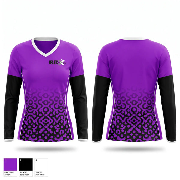 Womens Long Sleeve Vneck Shirt, BRX, Women's Volleyball, Teamtime, Team time, sublimation, custom sports apparel, team uniforms, spirit wear, spiritwear, sports uniforms, custom shirts, team store, custom team store, fundraiser sports, apparel fundraiser