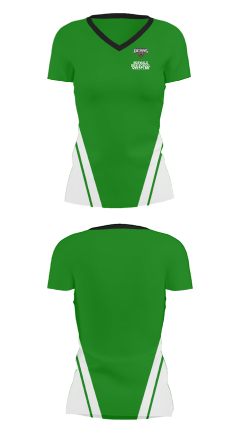 Women's Short Sleeve Vneck Shirt, Norwalk High School Wrestling, Wrestling, Teamtime, Team time, sublimation, custom sports apparel, team uniforms, spirit wear, spiritwear, sports uniforms, custom shirts, team store, custom team store, fundraiser sports, apparel fundraiser