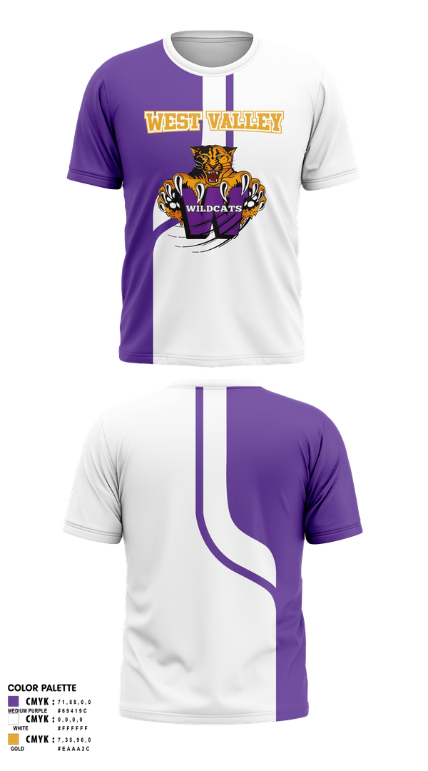 Short Sleeve Performance Shirt, West Valley, Track & Field, Teamtime, Team time, sublimation, custom sports apparel, team uniforms, spirit wear, spiritwear, sports uniforms, custom shirts, team store, custom team store, fundraiser sports, apparel fundraiser