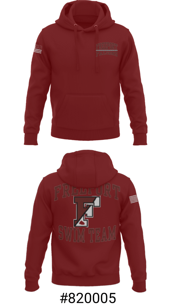 Hoodie, Freeport High School, Swimming, Teamtime, Team time, sublimation, custom sports apparel, team uniforms, spirit wear, spiritwear, sports uniforms, custom shirts, team store, custom team store, fundraiser sports, apparel fundraiser