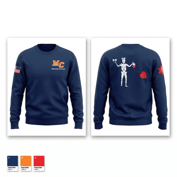 Crew Neck Sweatshirt, Morton emt, EMS/EMT, Teamtime, Team time, sublimation, custom sports apparel, team uniforms, spirit wear, spiritwear, sports uniforms, custom shirts, team store, custom team store, fundraiser sports, apparel fundraiser