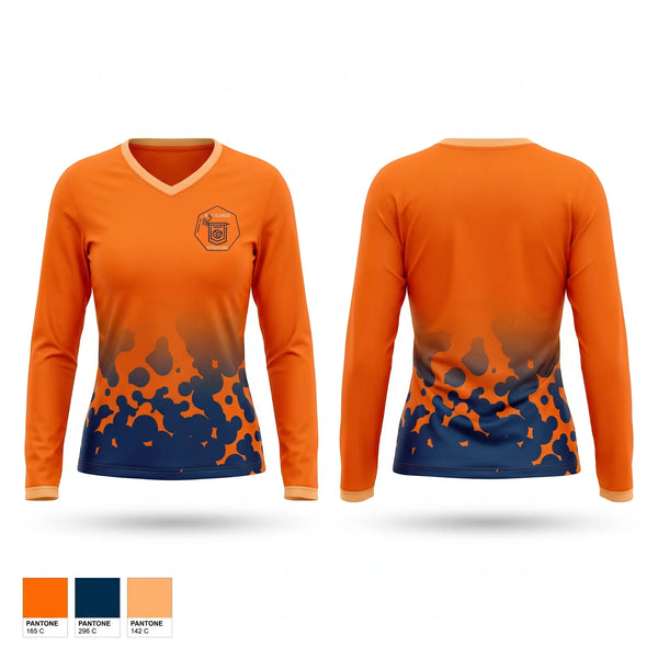 Womens Long Sleeve Vneck Shirt, Rockdale Strikers, Men's Soccer, Teamtime, Team time, sublimation, custom sports apparel, team uniforms, spirit wear, spiritwear, sports uniforms, custom shirts, team store, custom team store, fundraiser sports, apparel fundraiser