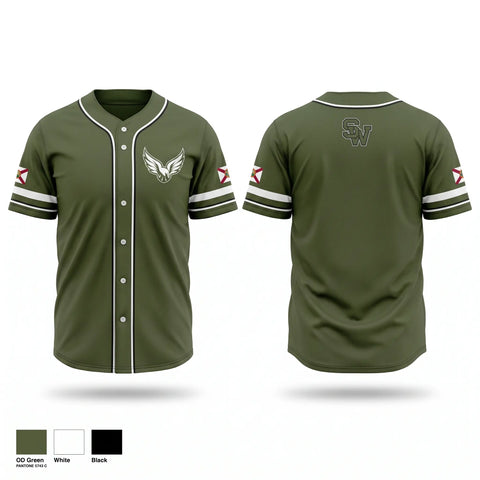 Full Button Baseball Jersey, SoWal Hawks, Baseball, Teamtime, Team time, sublimation, custom sports apparel, team uniforms, spirit wear, spiritwear, sports uniforms, custom shirts, team store, custom team store, fundraiser sports, apparel fundraiser