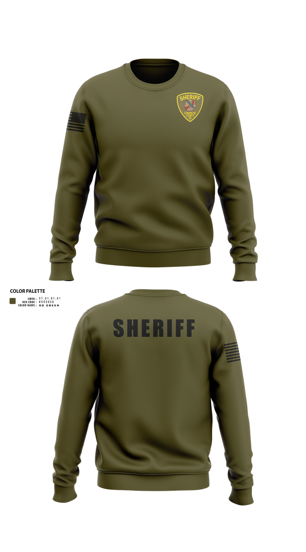 Crew Neck Sweatshirt, Comanche County Sheriffs Office, Police, Teamtime, Team time, sublimation, custom sports apparel, team uniforms, spirit wear, spiritwear, sports uniforms, custom shirts, team store, custom team store, fundraiser sports, apparel fundraiser