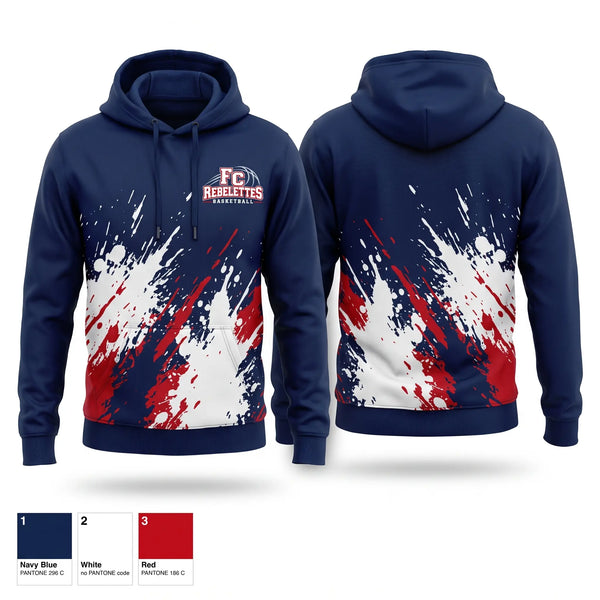 Hoodie, Franklin County Rebelettes, Women's Basketball, Teamtime, Team time, sublimation, custom sports apparel, team uniforms, spirit wear, spiritwear, sports uniforms, custom shirts, team store, custom team store, fundraiser sports, apparel fundraiser