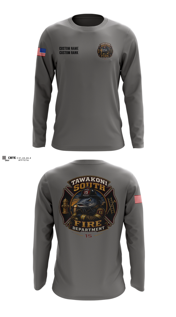 Long Sleeve Performance Shirt, Tawakoni South Volunteer Fire Department, Fire Department, Teamtime, Team time, sublimation, custom sports apparel, team uniforms, spirit wear, spiritwear, sports uniforms, custom shirts, team store, custom team store, fundraiser sports, apparel fundraiser