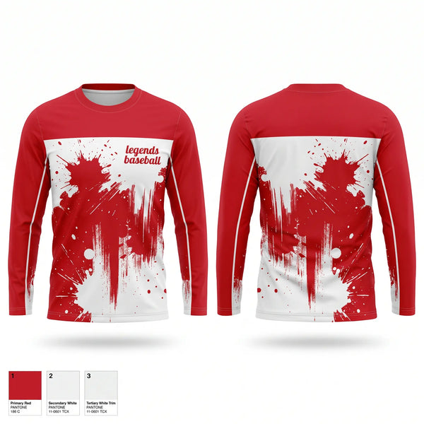 Long Sleeve Performance Shirt, legends baseball, Baseball, Teamtime, Team time, sublimation, custom sports apparel, team uniforms, spirit wear, spiritwear, sports uniforms, custom shirts, team store, custom team store, fundraiser sports, apparel fundraiser