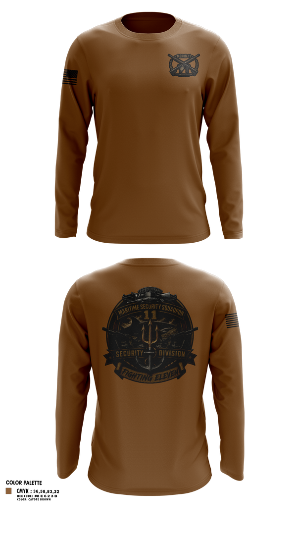 Long Sleeve Performance Shirt, MSRON 11 Security Division, Navy, Teamtime, Team time, sublimation, custom sports apparel, team uniforms, spirit wear, spiritwear, sports uniforms, custom shirts, team store, custom team store, fundraiser sports, apparel fundraiser