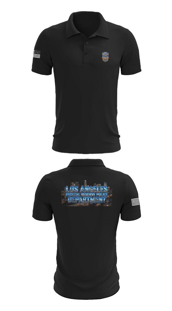 Short Sleeve Performance Polo, Federal Reserve Police DTLA, Police, Teamtime, Team time, sublimation, custom sports apparel, team uniforms, spirit wear, spiritwear, sports uniforms, custom shirts, team store, custom team store, fundraiser sports, apparel fundraiser