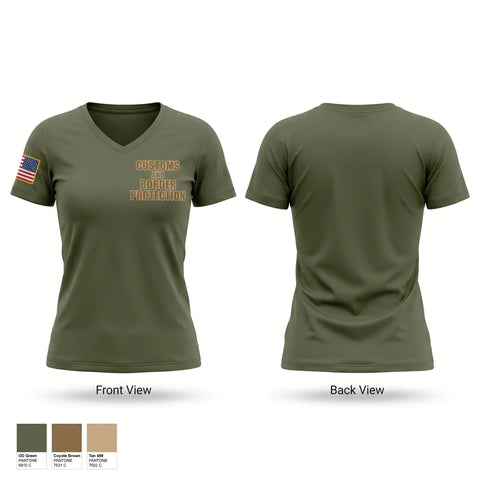 Womens Short Sleeve Vneck Shirt, Customs and Border Protection, Police, Teamtime, Team time, sublimation, custom sports apparel, team uniforms, spirit wear, spiritwear, sports uniforms, custom shirts, team store, custom team store, fundraiser sports, apparel fundraiser