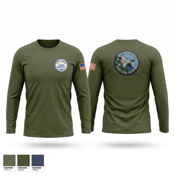 Long Sleeve Performance Shirt, Echo TX-20105, Air Force, Teamtime, Team time, sublimation, custom sports apparel, team uniforms, spirit wear, spiritwear, sports uniforms, custom shirts, team store, custom team store, fundraiser sports, apparel fundraiser