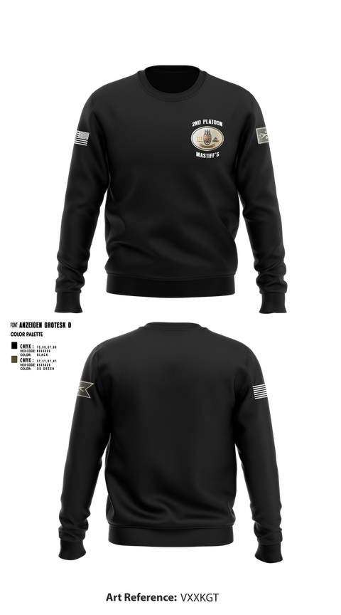 Crew Neck Sweatshirt, 2nd Plt, Doghouse Company, 1/3 TOG, , Teamtime, Team time, sublimation, custom sports apparel, team uniforms, spirit wear, spiritwear, sports uniforms, custom shirts, team store, custom team store, fundraiser sports, apparel fundraiser