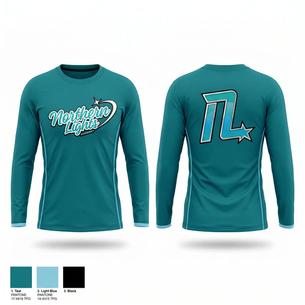 Long Sleeve Performance Shirt, NL Amherst, Cheer, Teamtime, Team time, sublimation, custom sports apparel, team uniforms, spirit wear, spiritwear, sports uniforms, custom shirts, team store, custom team store, fundraiser sports, apparel fundraiser