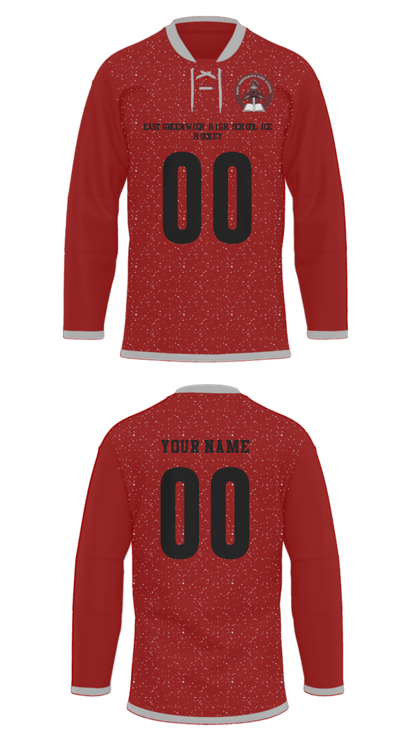 Hockey Jersey, East Greenwich High School Ice Hockey, Ice Hockey, Teamtime, Team time, sublimation, custom sports apparel, team uniforms, spirit wear, spiritwear, sports uniforms, custom shirts, team store, custom team store, fundraiser sports, apparel fundraiser