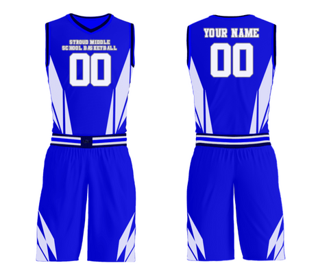 Womens Reversible Basketball Jersey, Stroud Middle School Basketball, Women's Basketball, Teamtime, Team time, sublimation, custom sports apparel, team uniforms, spirit wear, spiritwear, sports uniforms, custom shirts, team store, custom team store, fundraiser sports, apparel fundraiser