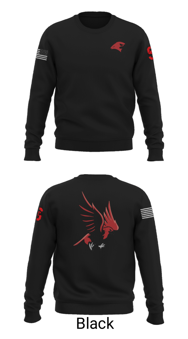Crew Neck Sweatshirt, Saranac Youth Wrestling Club - Redhawks, Wrestling, Teamtime, Team time, sublimation, custom sports apparel, team uniforms, spirit wear, spiritwear, sports uniforms, custom shirts, team store, custom team store, fundraiser sports, apparel fundraiser