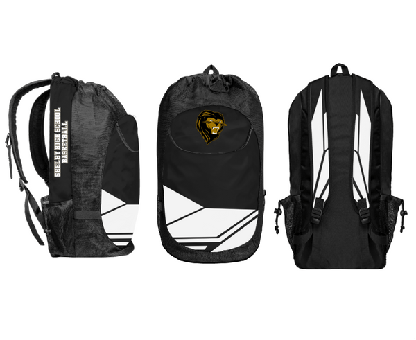 Gear Bag, Shelby High School Basketball, Men's Basketball, Teamtime, Team time, sublimation, custom sports apparel, team uniforms, spirit wear, spiritwear, sports uniforms, custom shirts, team store, custom team store, fundraiser sports, apparel fundraiser