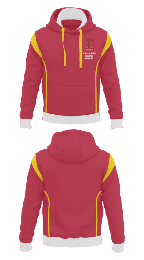 Hoodie, Ithaca High School Bowling, Bowling, Teamtime, Team time, sublimation, custom sports apparel, team uniforms, spirit wear, spiritwear, sports uniforms, custom shirts, team store, custom team store, fundraiser sports, apparel fundraiser
