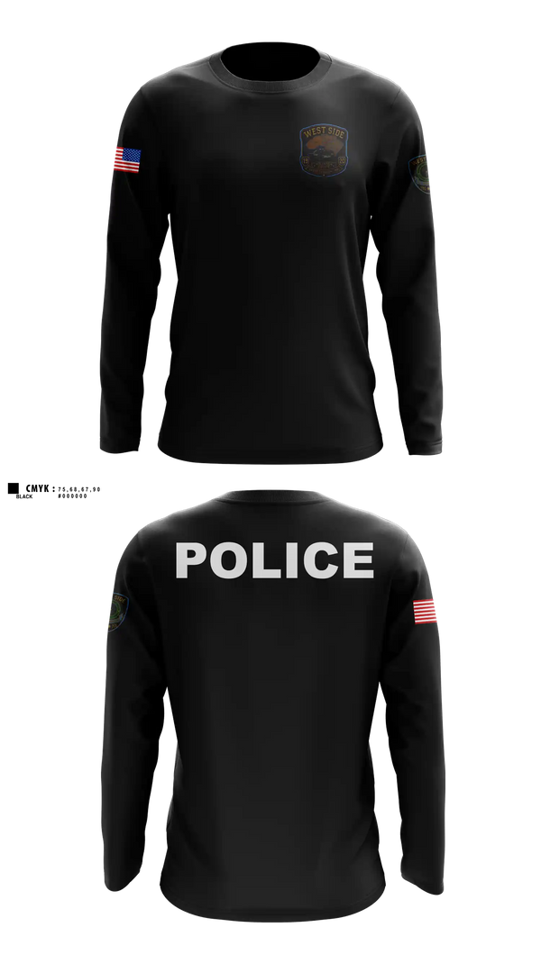 Long Sleeve Performance Shirt, Houston Police West Side, Police, Teamtime, Team time, sublimation, custom sports apparel, team uniforms, spirit wear, spiritwear, sports uniforms, custom shirts, team store, custom team store, fundraiser sports, apparel fundraiser