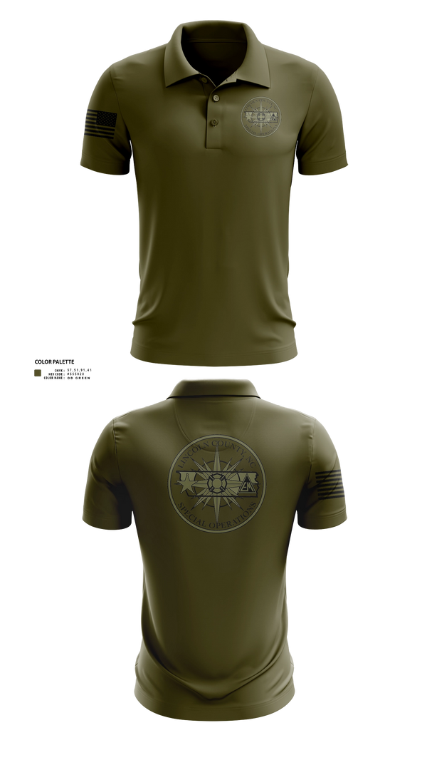 Short Sleeve Performance Polo, Lincoln County Special Operations, Police, Teamtime, Team time, sublimation, custom sports apparel, team uniforms, spirit wear, spiritwear, sports uniforms, custom shirts, team store, custom team store, fundraiser sports, apparel fundraiser