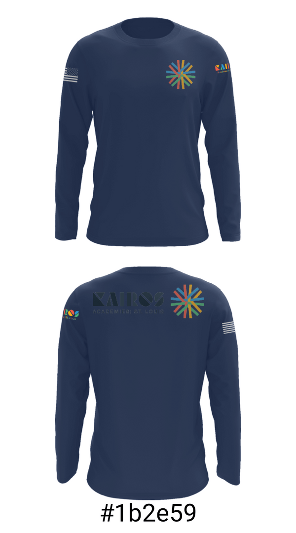 Long Sleeve Performance Shirt, Kairos Academies, Spirit Store, Teamtime, Team time, sublimation, custom sports apparel, team uniforms, spirit wear, spiritwear, sports uniforms, custom shirts, team store, custom team store, fundraiser sports, apparel fundraiser