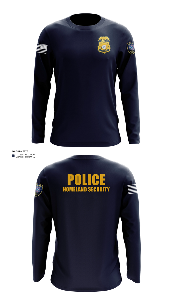 Long Sleeve Performance Shirt, Federal Protective Service, Police, Teamtime, Team time, sublimation, custom sports apparel, team uniforms, spirit wear, spiritwear, sports uniforms, custom shirts, team store, custom team store, fundraiser sports, apparel fundraiser