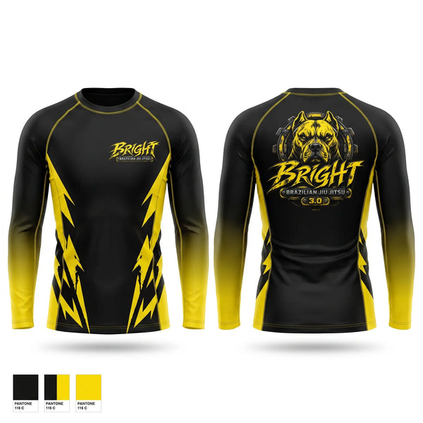 Long Sleeve Rash Guard Shirt, Bright Brazilian Jiu Jitsu, , Teamtime, Team time, sublimation, custom sports apparel, team uniforms, spirit wear, spiritwear, sports uniforms, custom shirts, team store, custom team store, fundraiser sports, apparel fundraiser