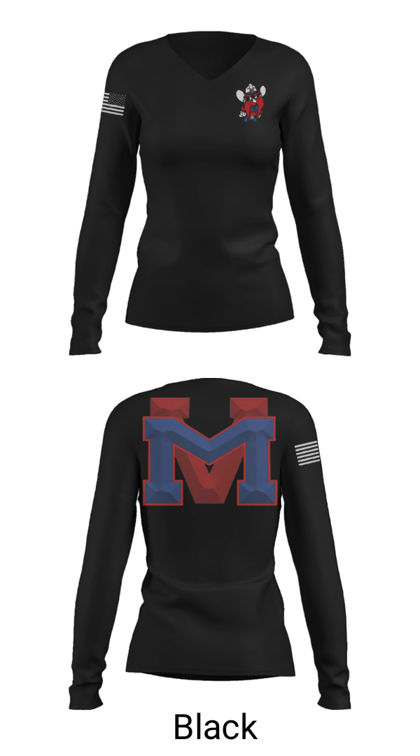 Women's Long Sleeve Vneck Shirt, Medicine Valley High School Wrestling, Wrestling, Teamtime, Team time, sublimation, custom sports apparel, team uniforms, spirit wear, spiritwear, sports uniforms, custom shirts, team store, custom team store, fundraiser sports, apparel fundraiser
