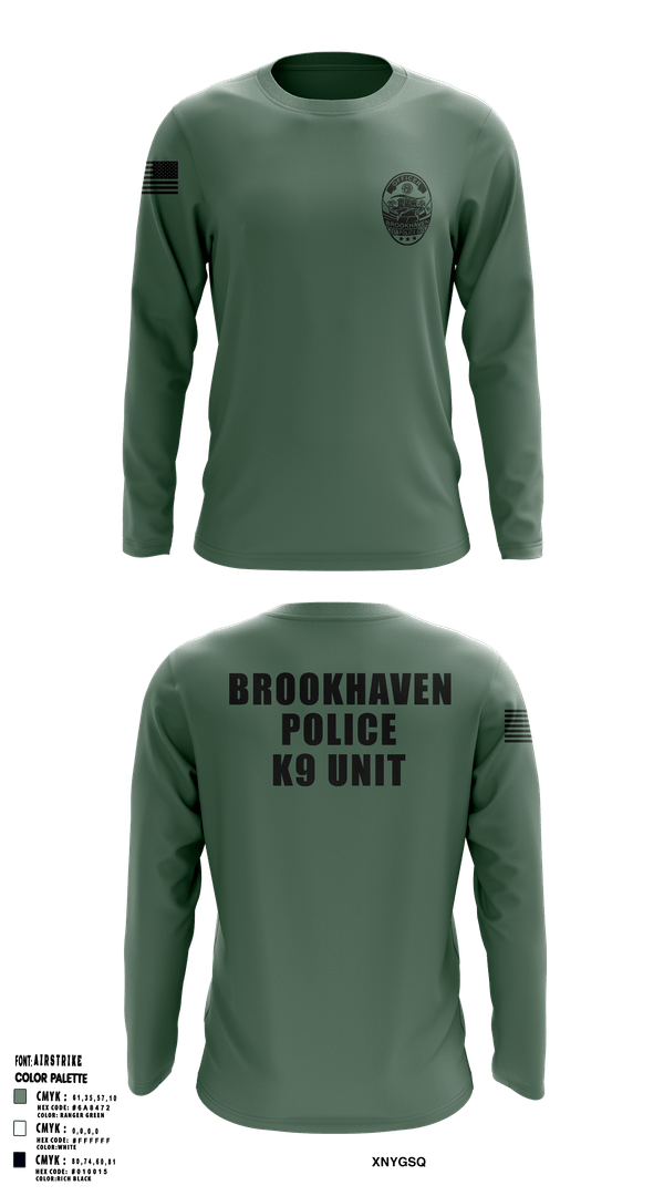 Long Sleeve Performance Shirt, Brookhaven K9 Unit, Police, Teamtime, Team time, sublimation, custom sports apparel, team uniforms, spirit wear, spiritwear, sports uniforms, custom shirts, team store, custom team store, fundraiser sports, apparel fundraiser