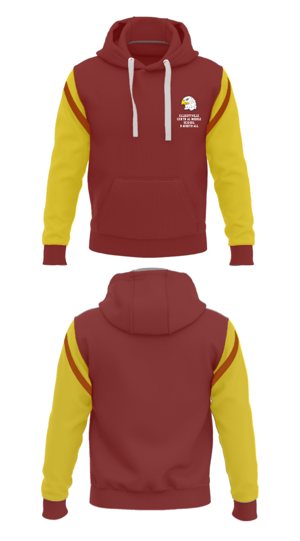 Hoodie, Ellicottville Central Middle School Basketball, Women's Basketball, Teamtime, Team time, sublimation, custom sports apparel, team uniforms, spirit wear, spiritwear, sports uniforms, custom shirts, team store, custom team store, fundraiser sports, apparel fundraiser
