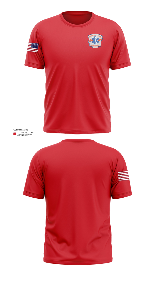 Old School Cotton Feel Shirt, Hardeman County Ambulance Service, EMS/EMT, Teamtime, Team time, sublimation, custom sports apparel, team uniforms, spirit wear, spiritwear, sports uniforms, custom shirts, team store, custom team store, fundraiser sports, apparel fundraiser