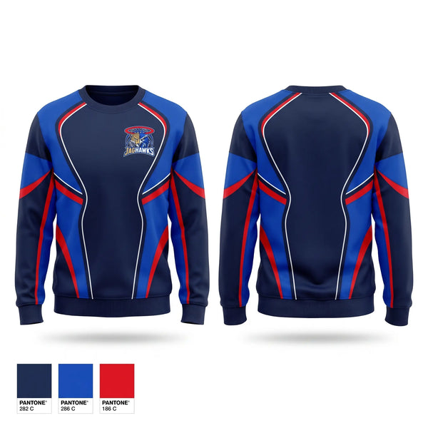 Crew Neck Sweatshirt, JagHawks, Spirit Store, Teamtime, Team time, sublimation, custom sports apparel, team uniforms, spirit wear, spiritwear, sports uniforms, custom shirts, team store, custom team store, fundraiser sports, apparel fundraiser