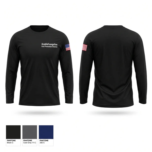 Long Sleeve Performance Shirt, Acadia-Evangeline Fire Protection District, Fire Department, Teamtime, Team time, sublimation, custom sports apparel, team uniforms, spirit wear, spiritwear, sports uniforms, custom shirts, team store, custom team store, fundraiser sports, apparel fundraiser