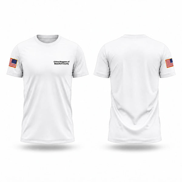 Short Sleeve Performance Shirt, Crime Stoppers of Beaufort County, Police, Teamtime, Team time, sublimation, custom sports apparel, team uniforms, spirit wear, spiritwear, sports uniforms, custom shirts, team store, custom team store, fundraiser sports, apparel fundraiser