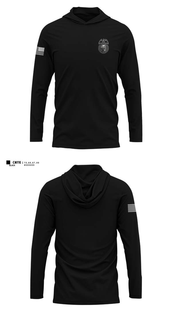 Long Sleeve hooded sunshirt, RPD, Police, Teamtime, Team time, sublimation, custom sports apparel, team uniforms, spirit wear, spiritwear, sports uniforms, custom shirts, team store, custom team store, fundraiser sports, apparel fundraiser