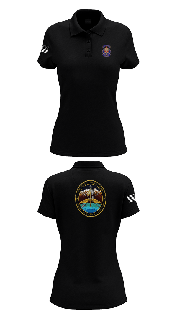 Womens Short Sleeve Performance Polo, IWTF-C, Air Force, Teamtime, Team time, sublimation, custom sports apparel, team uniforms, spirit wear, spiritwear, sports uniforms, custom shirts, team store, custom team store, fundraiser sports, apparel fundraiser