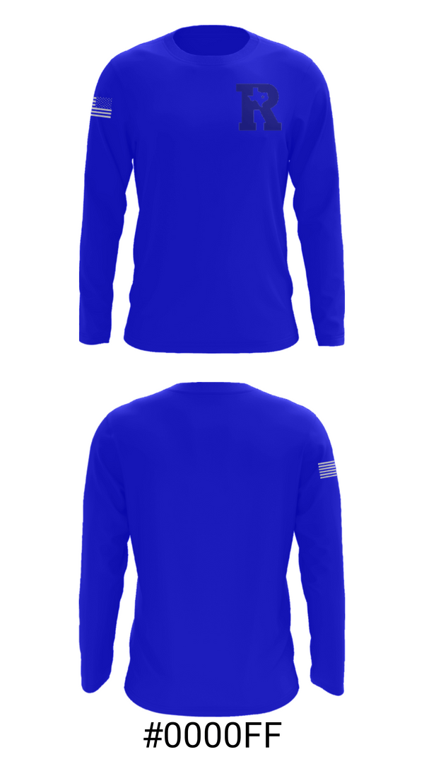 Long Sleeve Performance Shirt, Rice Intermediate/Middle School, Spirit Store, Teamtime, Team time, sublimation, custom sports apparel, team uniforms, spirit wear, spiritwear, sports uniforms, custom shirts, team store, custom team store, fundraiser sports, apparel fundraiser