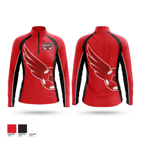 Quarter Zip Jacket, Lakes Area Angels, Women's Soccer, Teamtime, Team time, sublimation, custom sports apparel, team uniforms, spirit wear, spiritwear, sports uniforms, custom shirts, team store, custom team store, fundraiser sports, apparel fundraiser