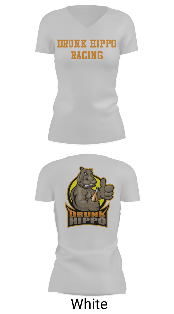 Women's Short Sleeve Vneck Shirt, Drunk Hippo Racing, , Teamtime, Team time, sublimation, custom sports apparel, team uniforms, spirit wear, spiritwear, sports uniforms, custom shirts, team store, custom team store, fundraiser sports, apparel fundraiser
